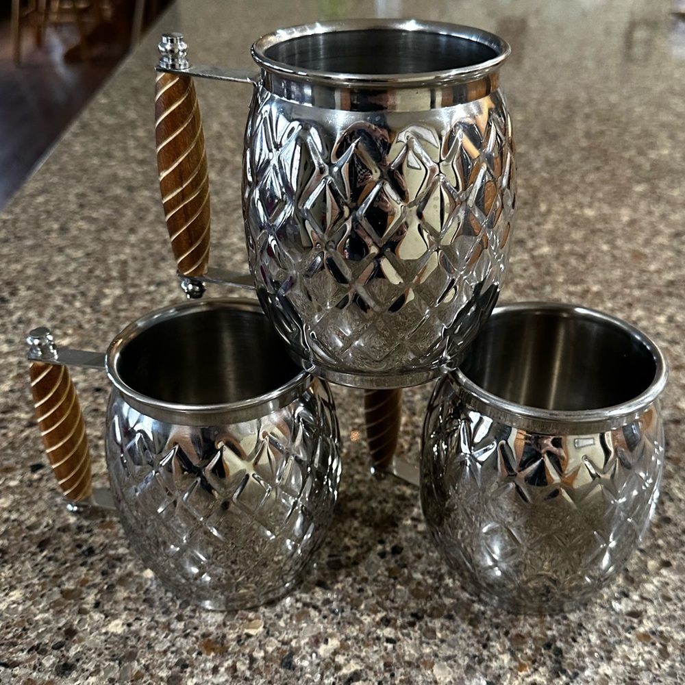 Set of 3 Moscow mule style mugs - Picture 2 of 2